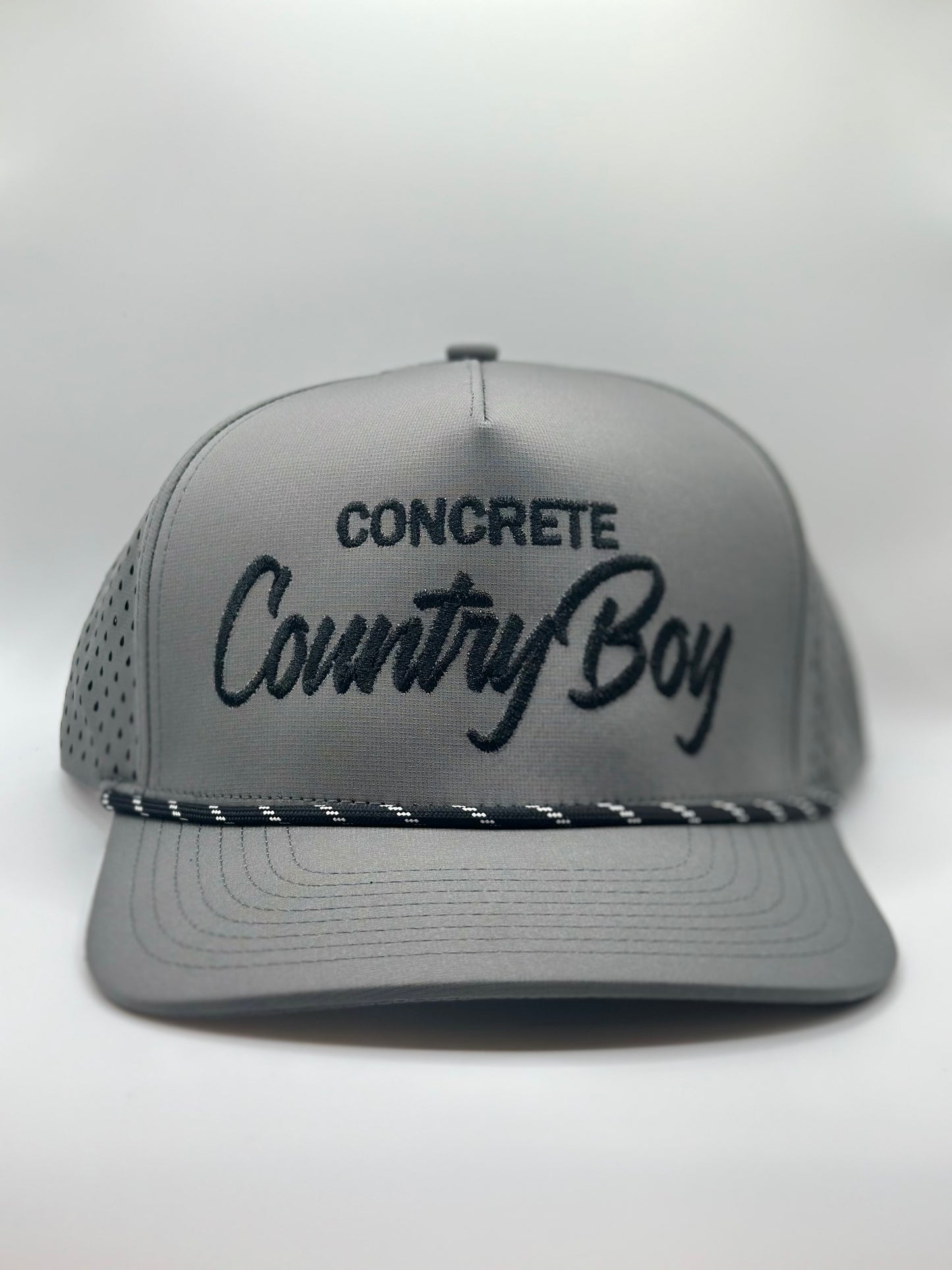 Concrete CountryBoy Gray/Black Rope Snapback Hat