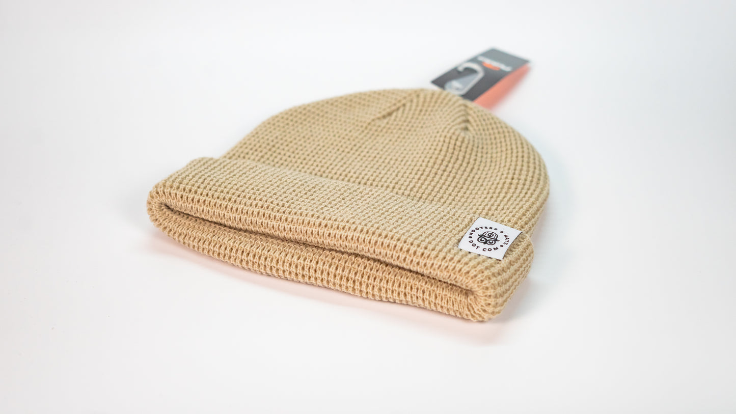 Waffle Knit Tag Logo Beanie